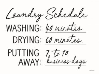 Laundry Schedule | Obraz na stenu