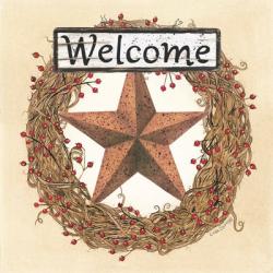 Barn Star Welcome Wreath | Obraz na stenu