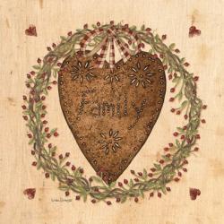 Punched Tin Heart on Wreath | Obraz na stenu