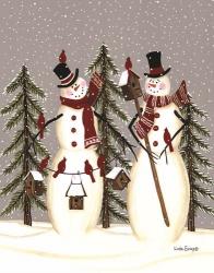 Snowy Day Snowmen | Obraz na stenu