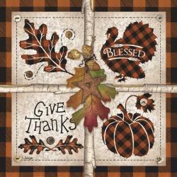 Autumn Four Square Give Thanks | Obraz na stenu