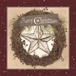 Christmas Barn Star Wreath | Obraz na stenu