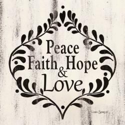 Peace Faith Hope & Love | Obraz na stenu