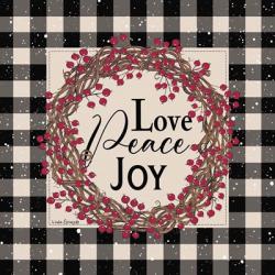 Love Peace Joy with Berries | Obraz na stenu
