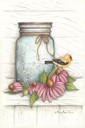 Goldfinch and Flowers | Obraz na stenu