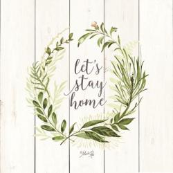 Let's Stay Home Wreath | Obraz na stenu