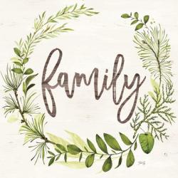 Family Greenery Wreath | Obraz na stenu