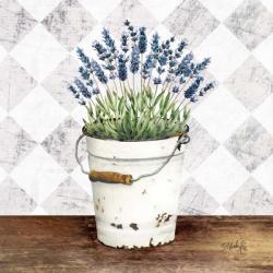 Purple Flowers Metal Bucket | Obraz na stenu