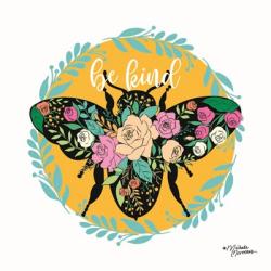 Be Kind Floral Bee | Obraz na stenu