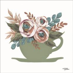 Floral Coffee Cup | Obraz na stenu