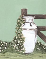 Milk Can With Cascading Flowers | Obraz na stenu