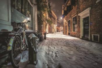 Winter Nighttime Street 1 | Obraz na stenu