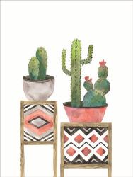 Cactus Tables with Coral | Obraz na stenu