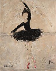 Ballerina with Scarlet Pointe Shoes | Obraz na stenu