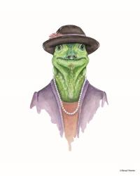 Iguana in Sunday Best | Obraz na stenu