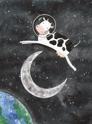 Astro Cow Jumps Over the Moon | Obraz na stenu