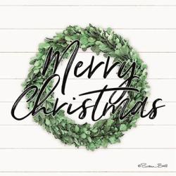 Merry Christmas Boxwood Wreath | Obraz na stenu