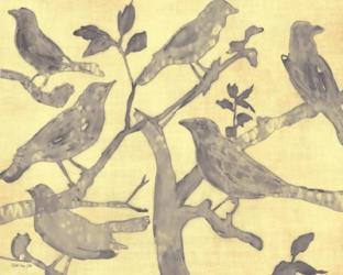 Yellow-Gray Birds 2 | Obraz na stenu