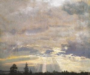 Cloud Study with Sunbeams | Obraz na stenu