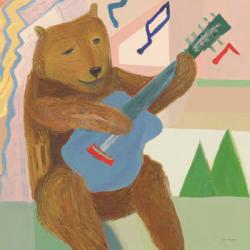 Happy Bear Musician | Obraz na stenu