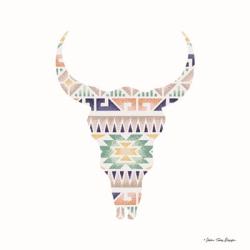 Aztec Cow Head | Obraz na stenu
