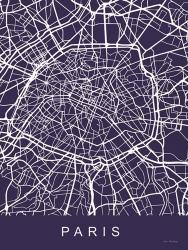 Paris Street Blue Map | Obraz na stenu