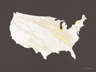 Marble Gold USA Map | Obraz na stenu