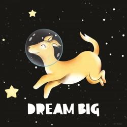 Dream Big Astronaut Dog | Obraz na stenu