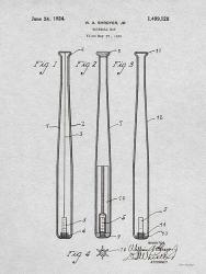 Baseball Bat Patent | Obraz na stenu