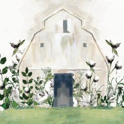White Floral Barn | Obraz na stenu