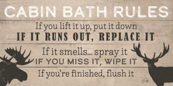Cabin Bath Rules | Obraz na stenu