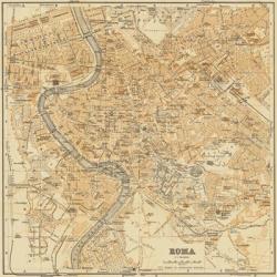 Mapa Di Roma, 1898 | Obraz na stenu