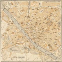 Mapa Di Firenze, 1896 | Obraz na stenu