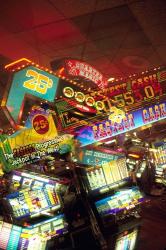 Double exposure, casino signs, Reno, Nevada | Obraz na stenu