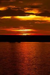 Sunset over Chobe River from Sedudu Bar,Kasane, Botswana, Africa | Obraz na stenu