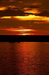 Sunset over Chobe River from Sedudu Bar,Kasane, Botswana, Africa | Obraz na stenu