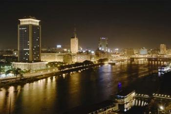 Night View of the Nile River, Cairo, Egypt | Obraz na stenu
