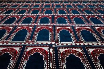 Pattern of prayer rugs, Islamic mosque, Cairo, Egypt | Obraz na stenu