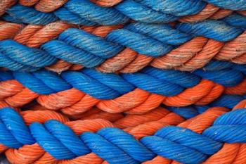 Pattern of rope on cruise ship, Nile River, Egypt | Obraz na stenu