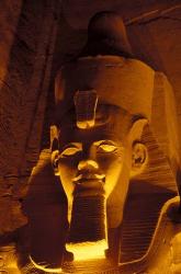 Lighted Face at the Great Temple of Ramesses II, Egypt | Obraz na stenu
