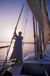 Falucca Sailing Down the Nile River, Egypt | Obraz na stenu