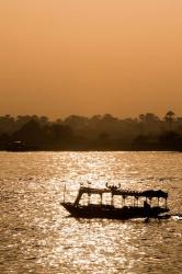 Egypt, Luxor Water taxi at sunset Nile River | Obraz na stenu