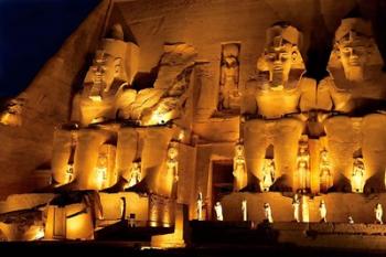 Egypt, Abu Simbel, Greater Temple of Ramses II, Columns | Obraz na stenu