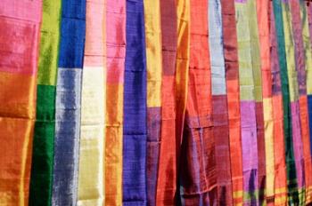 Colorful Silk Scarves at Edfu Market, Egypt | Obraz na stenu