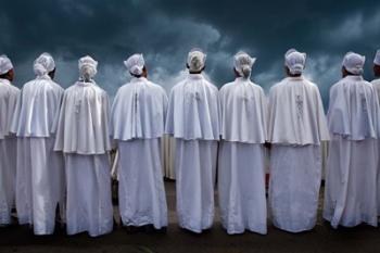 Christians at Timkat Festival, Adis Ababa, Ethiopia | Obraz na stenu