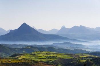 Landscape of mountain, between Aksum and Mekele, Ethiopia | Obraz na stenu