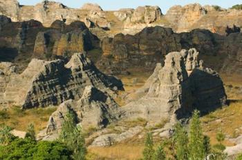 Madagascar, Isalo National Park, Eroded sandstone | Obraz na stenu