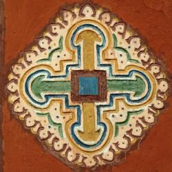 Mauritania, Cross depicted on a wall in Oualata | Obraz na stenu