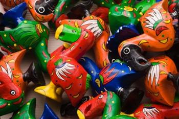 Mauritius, Port Louis, market, wooden Dodo bird toy | Obraz na stenu
