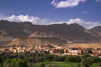 The Oasis City of Tinerhir beneath foothills of the Atlas Mountains, Morocco | Obraz na stenu